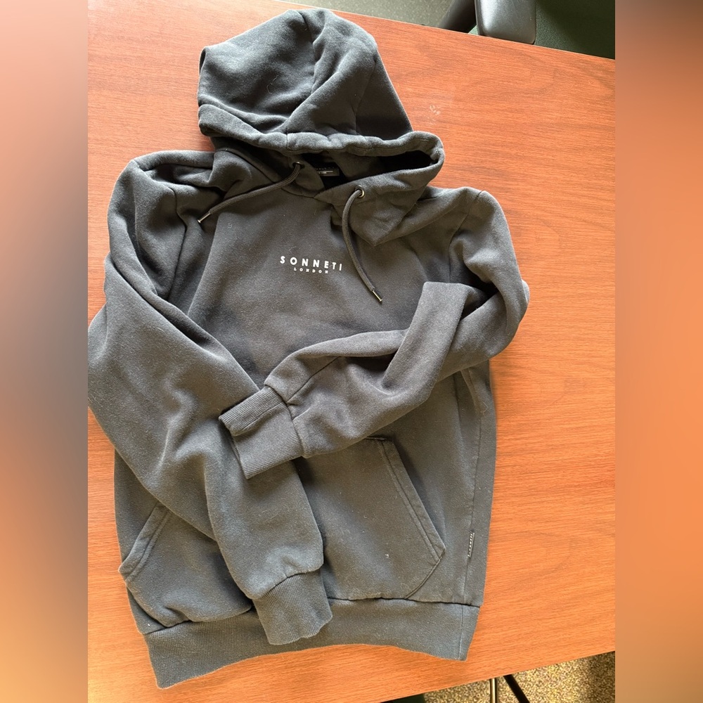 Sonneti Men's Black Hoodie Sweatshirt